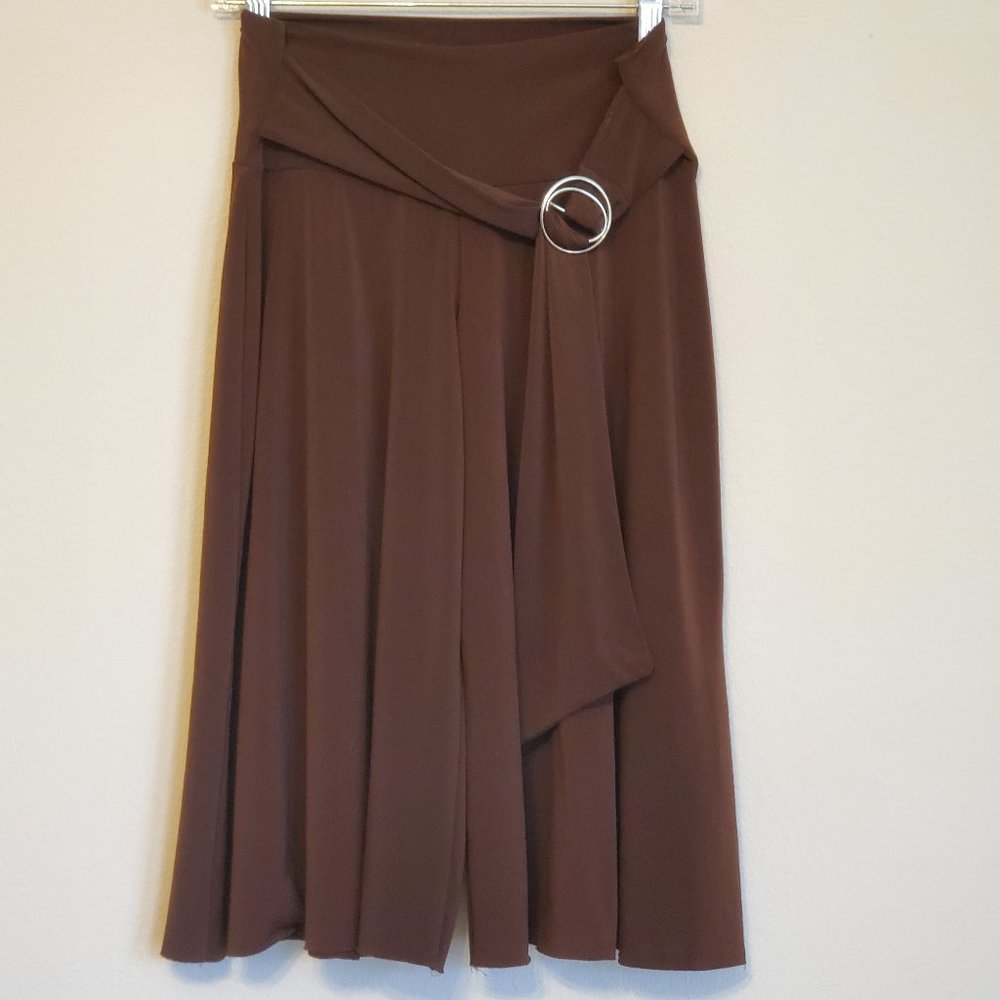 I.N. San Francisco Brown Split Skirt/Coulotte Size M